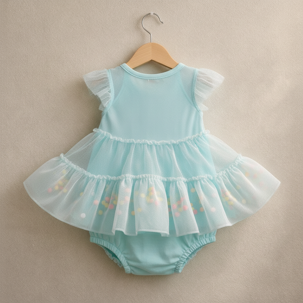 Dress with glitter decor