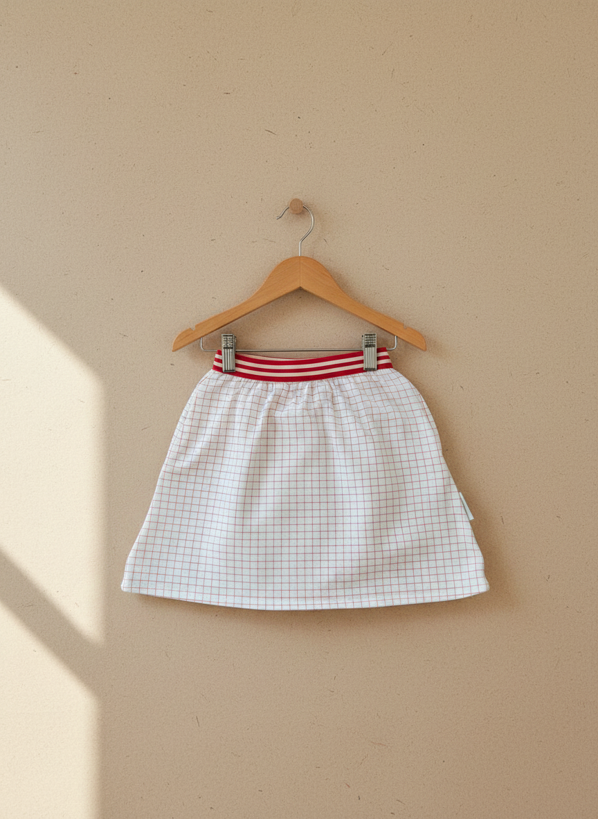 Skirt with geometric pattern