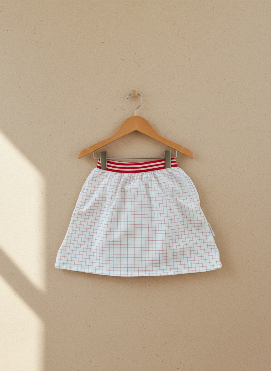 Skirt with geometric pattern