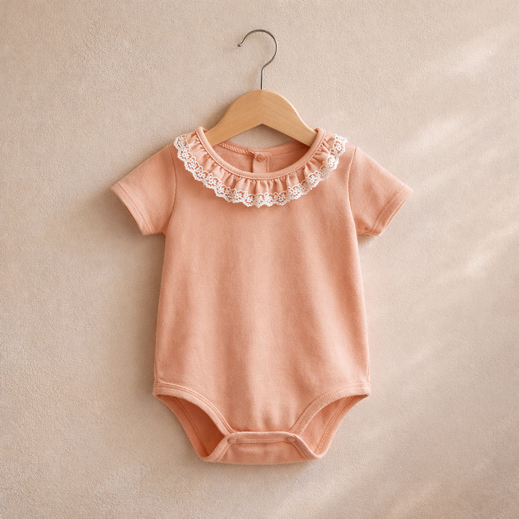 Bodysuit with decorative neck