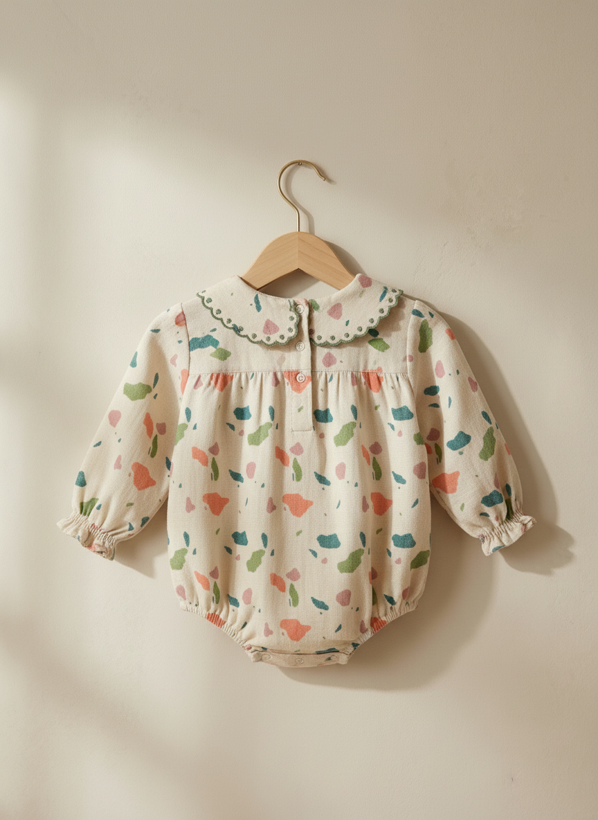 Romper with neck detail